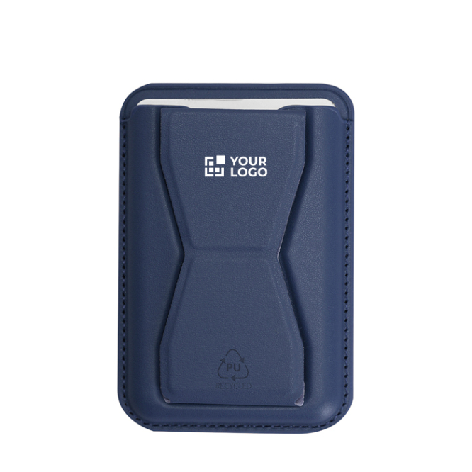 Kaarthouder-standaard van synthetisch leer voor mobiel