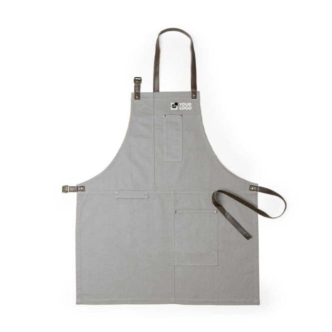 Canvas schort van katoen met meerdere zakken, 340 g/m²