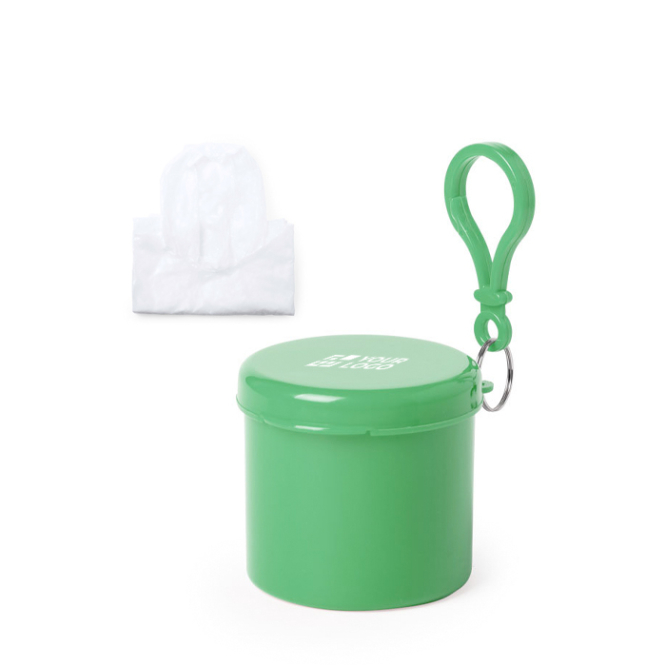 Poncho met gepersonaliseerd groen doosje