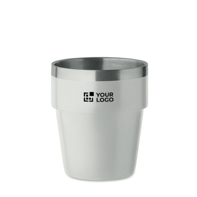 Stapelbare beker van gerecycled roestvrij staal 250 ml
