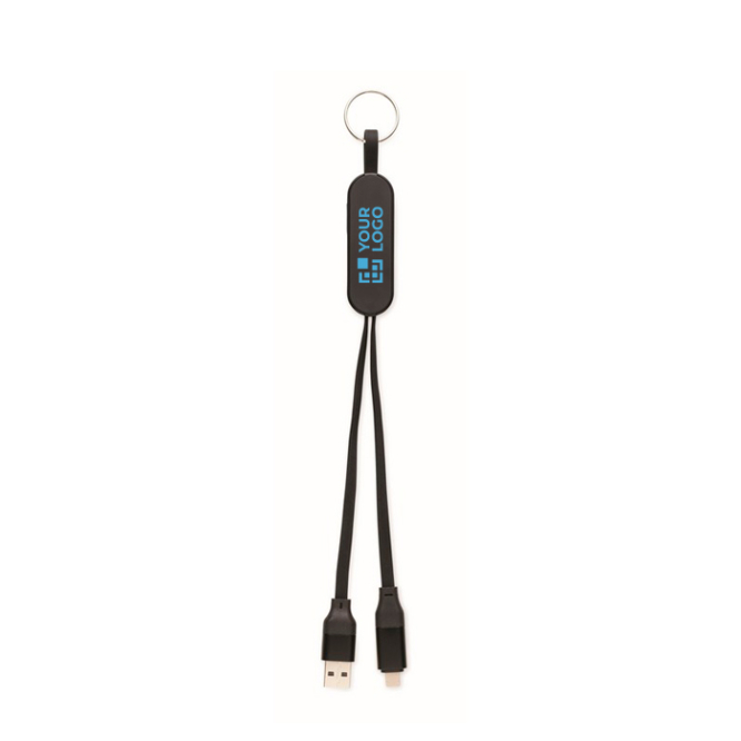 Sleutelhanger en telefoonhouder met oplaadkabels van 26 cm