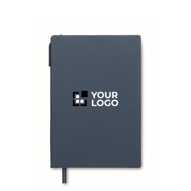 Hardcover notitieboek met balpen aan de binnenkant A5