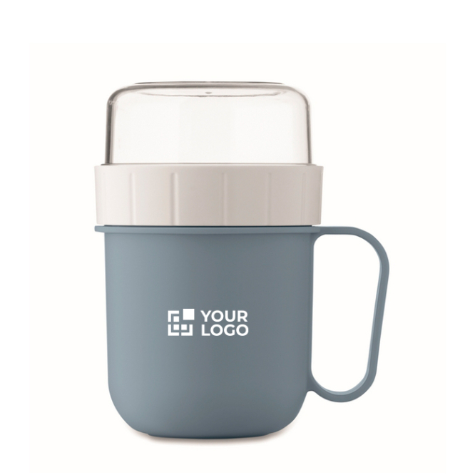 Ontbijtbeker to-go met 2 aparte compartimenten 450 ml