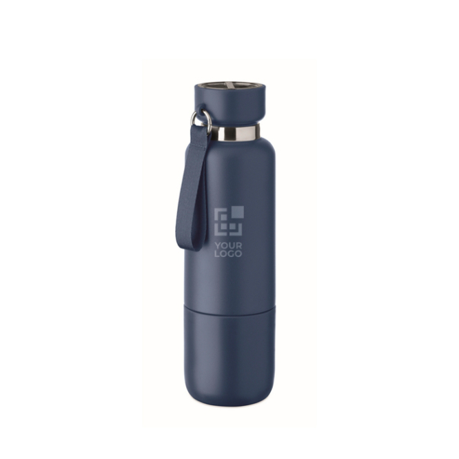 Isothermische fles met handvat en beker aan de onderkant 500 ml
