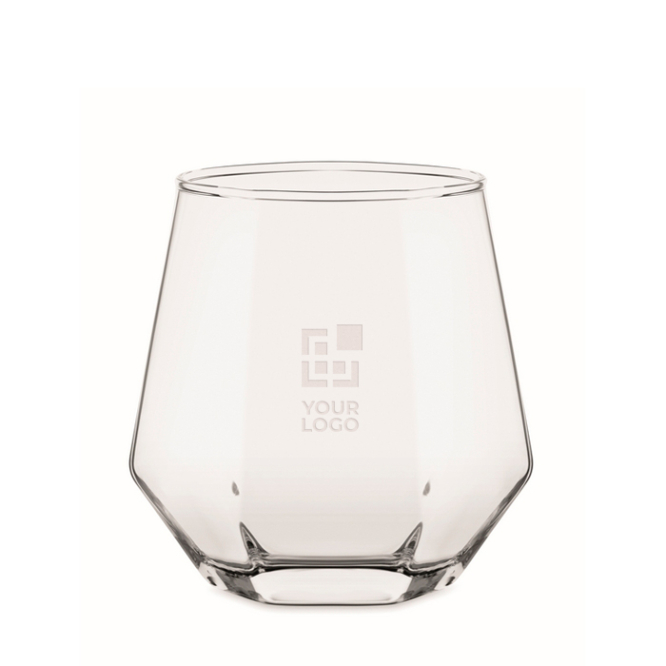 Kort glas met geometrische vorm, speciaal voor likeuren 300 ml