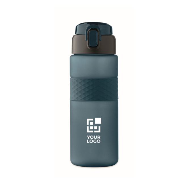 RPET-fles met opklapbare dop en inbegrepen rietje 500 ml
