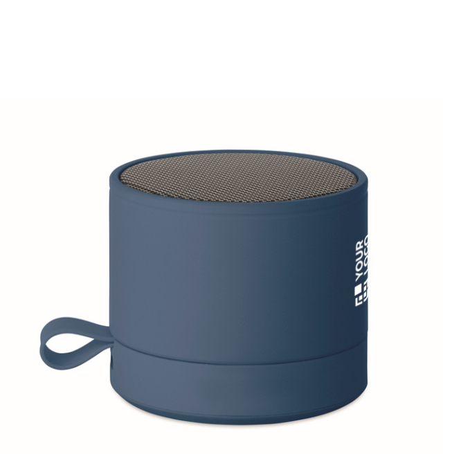 Compacte metalen draadloze speaker met rubberafwerking 3W