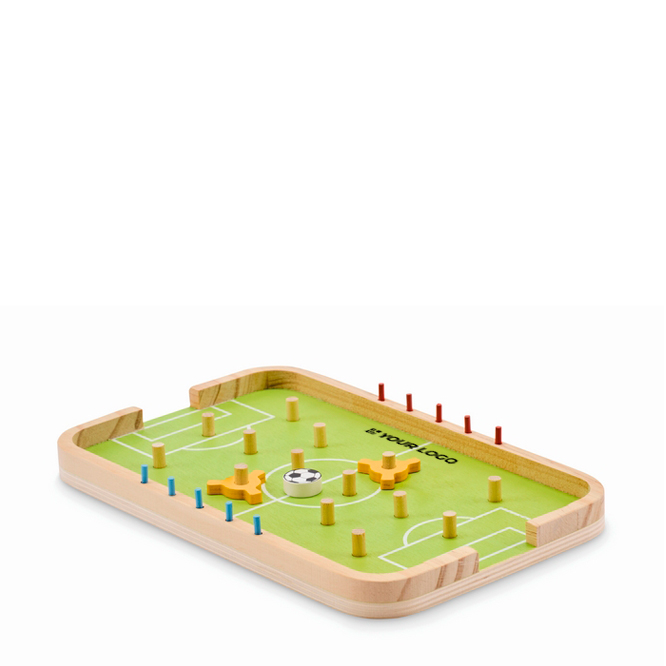 Houten voetbalspel met spelers en accessoires