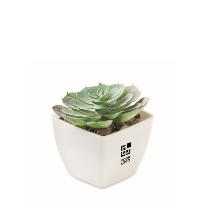 Mini kunstplant van PP in de vorm van een echeveria-succulent