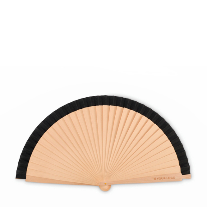 Houten waaier type Schima Superba met 34 latjes