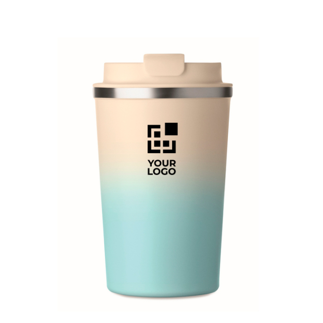 Druppelvrije roestvrijstalen beker met deksel 350 ml