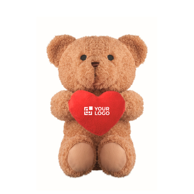 Grote teddybeer 23 cm met rood hart