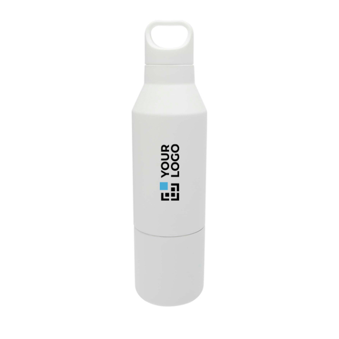 Thermofles van gerecycled roestvrij staal met afneembare beker 600ml