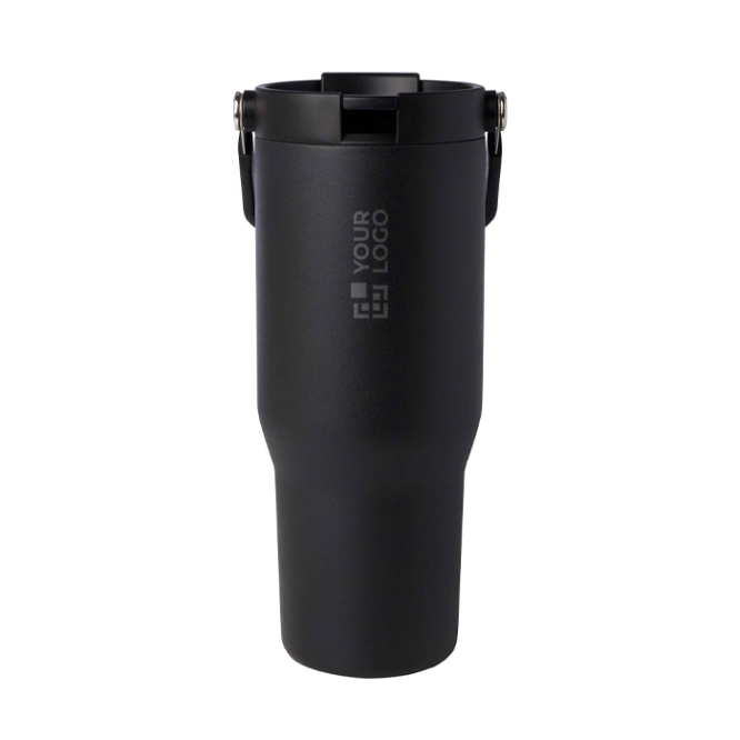 RVS beker van gerecycled staal met multifunctionele dop 900 ml