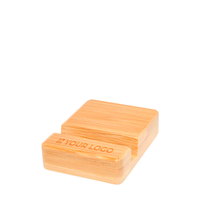 Bamboe telefoonhouder met ergonomische kijkhoek