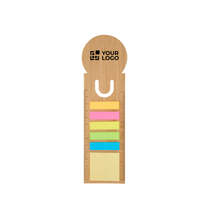 Meetlat met gekleurde kleine en grote post-its
