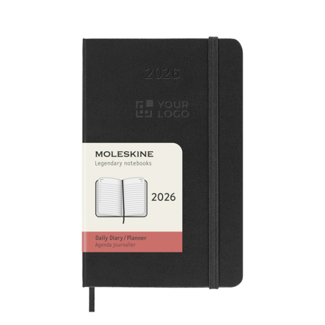 Dagagenda in zakformaat met harde kaft en binnenvak Moleskine