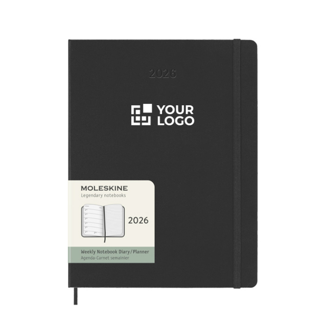 Weekagenda met elastieksluiting en harde kaft Moleskine