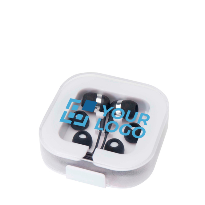 Comfortabele USB-C oordopjes met opbergdoos van gerecycled plastic