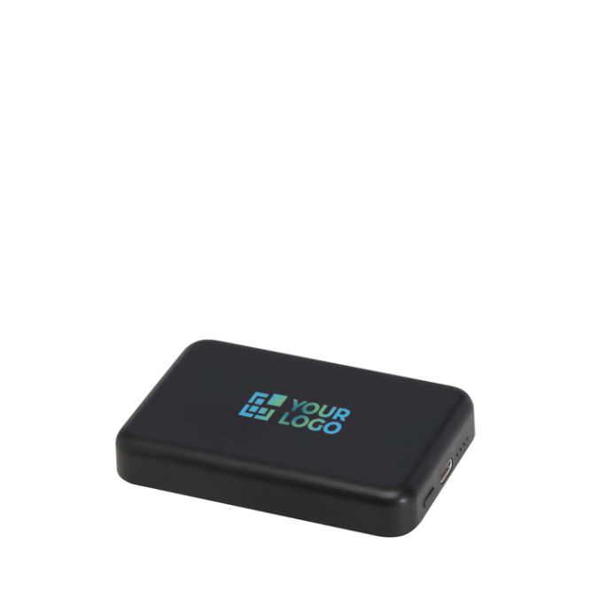 Magnetische draadloze powerbank van gerecycled plastic 5.000 mAh