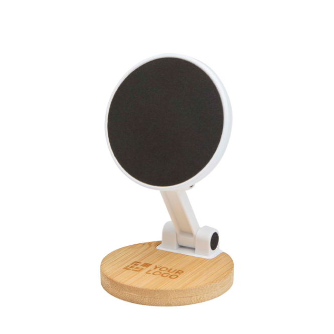 Opvouwbare magnetische telefoonhouder met bamboe basis