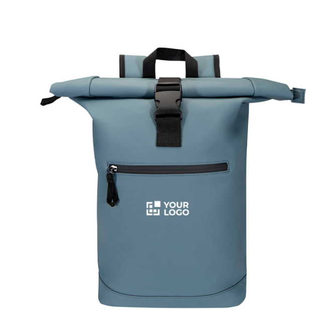 Waterdichte rolltop rugzak van kunstleer voor laptop 15