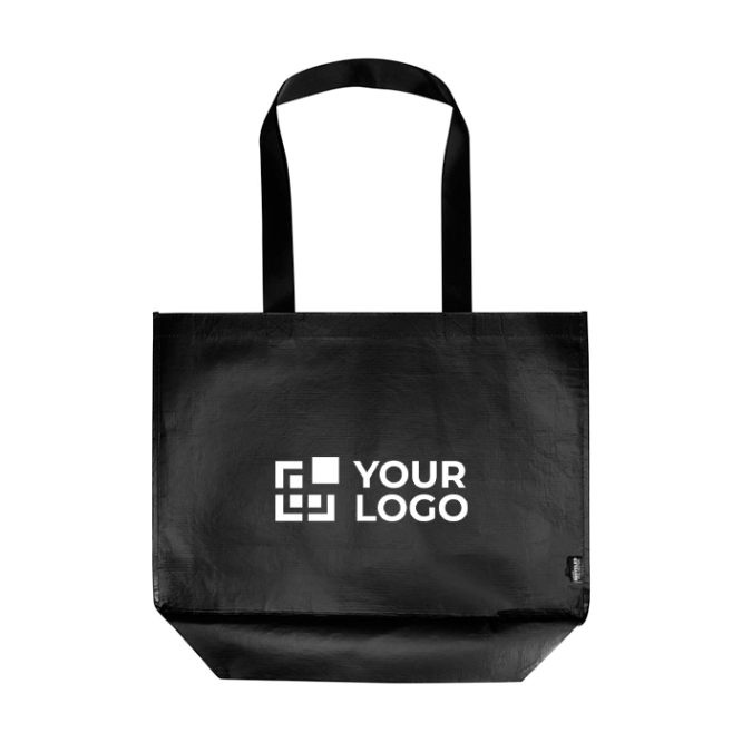Waterdichte totebag van gerecycled plastic met brede bodem 30L