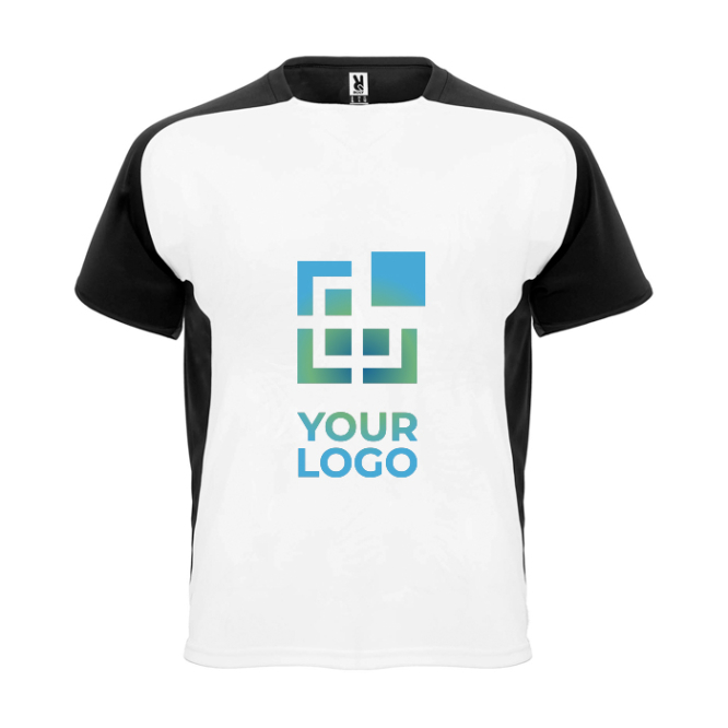 Sportief tweekleurig T-shirt voor kinderen korte mouwen - Roly Bugatti