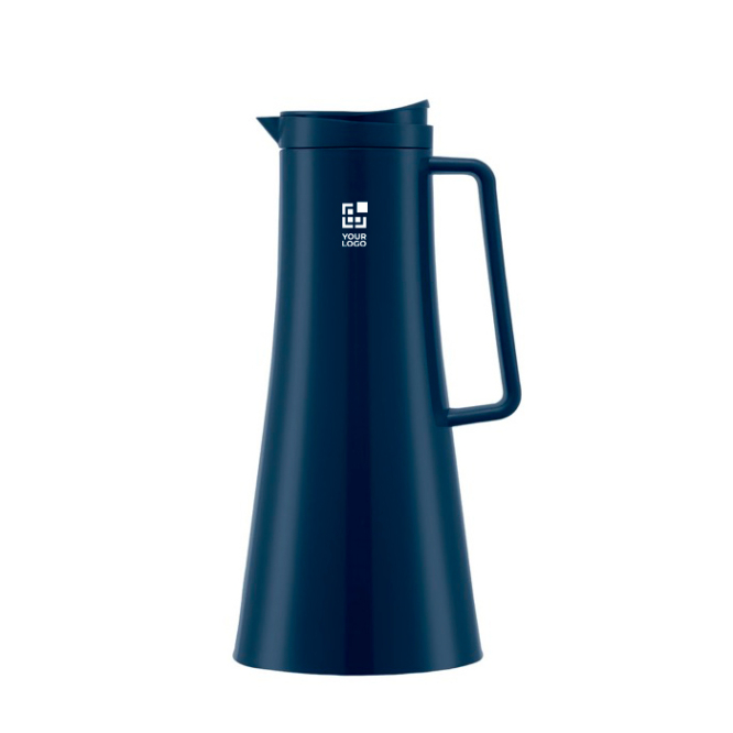 Thermoskan van roestvrij staal kleur donkerblauw