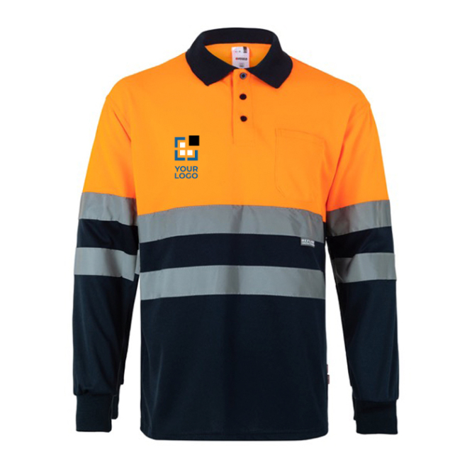 Werkpolo met lange mouwen en hoge zichtbaarheid 160 g/m² Velilla 