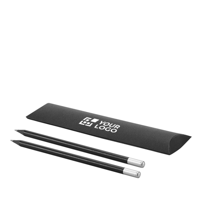 Stijlvolle set met twee potloden met logo