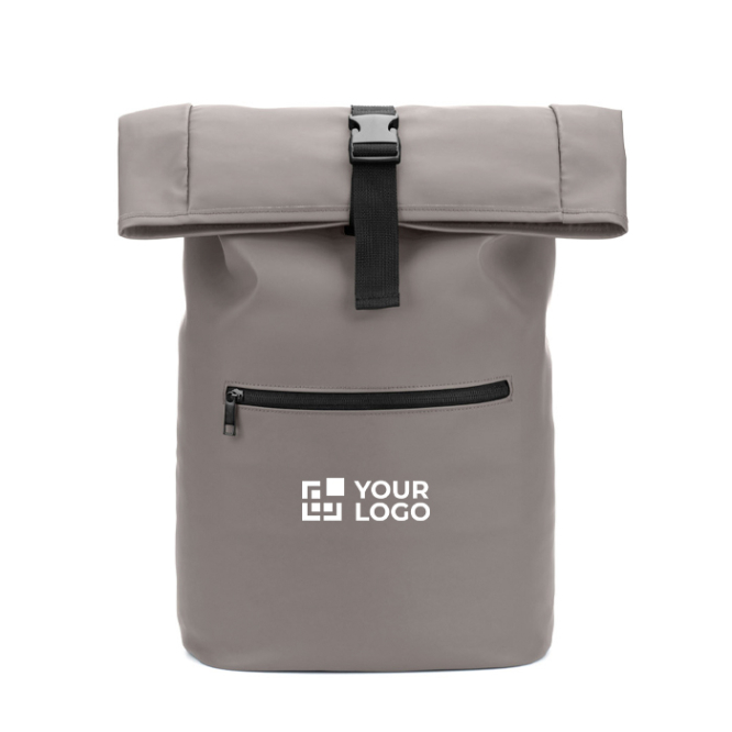 Rolltop-rugzak voor laptop van synthetisch leer 15 L 16