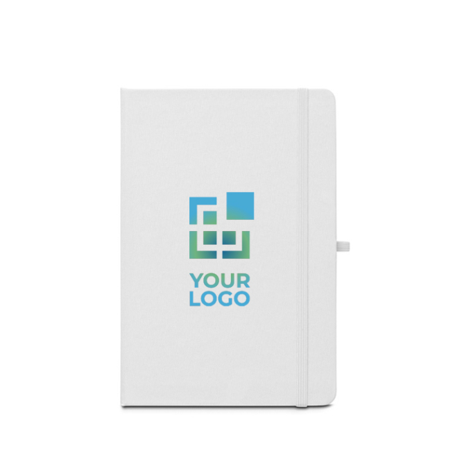 Eco notitieboek in gerecycled polyester, A5 gelinieerde bladen