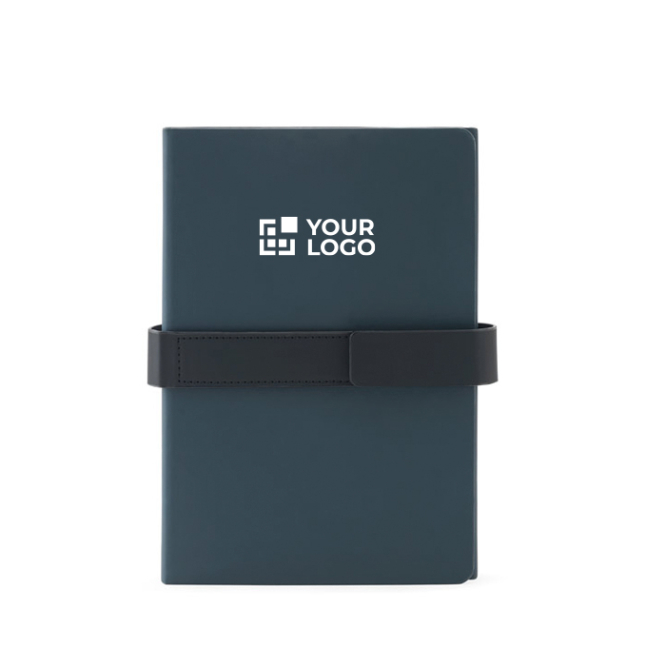 Notitieblok in gerecycled PU, A5 gelinieerde en blanco pagina’s