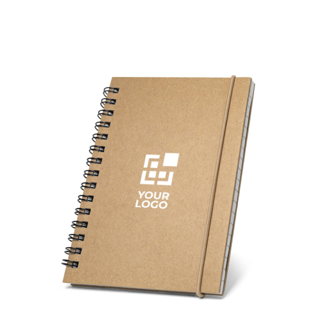 Ecologisch A6 notitieboekje met spiraal met jouw bedrukking 