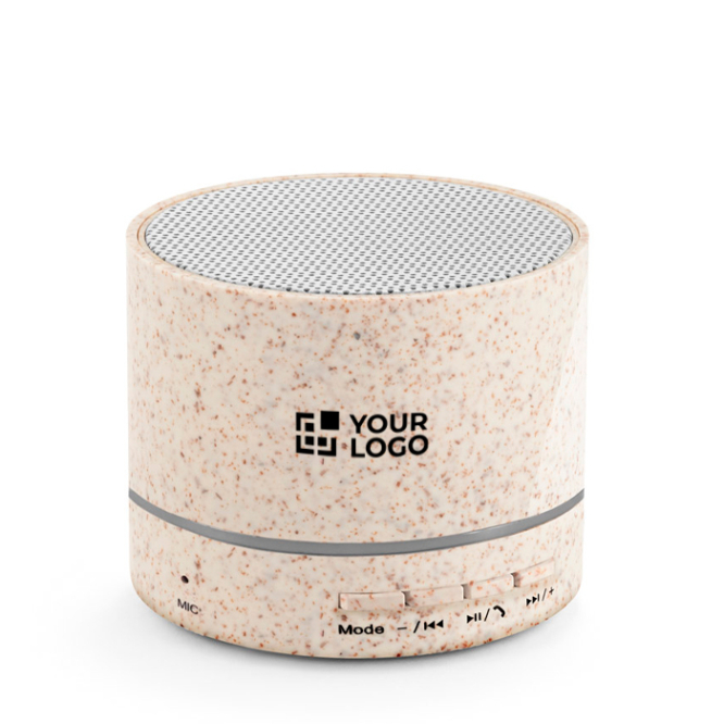Draagbare bluetooth speaker van strovezel met 3W vermogen