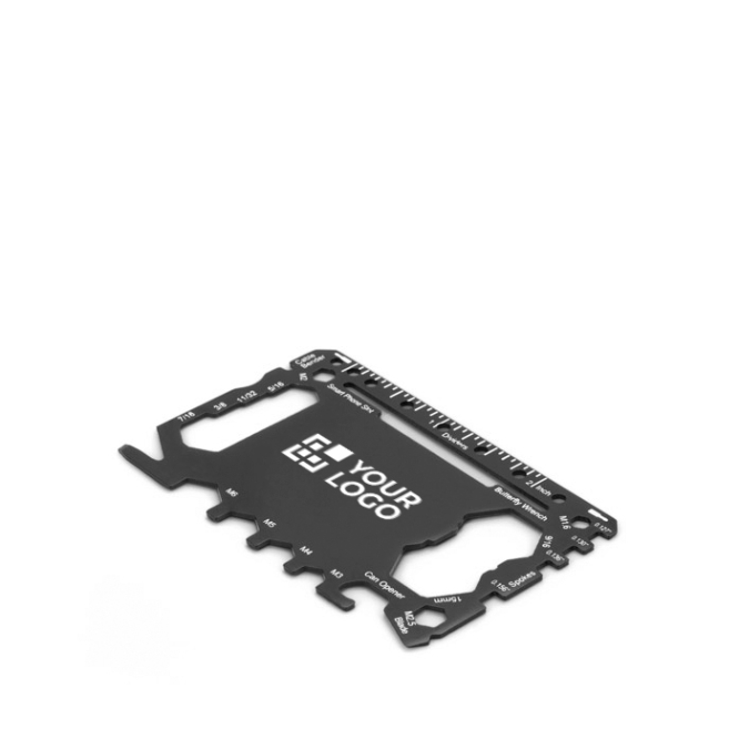 Multitoolkaart van roestvrij staal met 20 functies