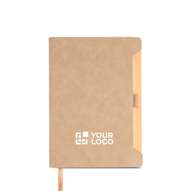 Eco-notitieboek met zijhouder voor pen A5 blanco pagina’s