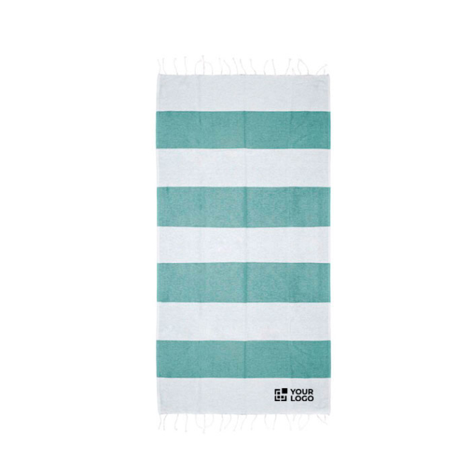 Strandhanddoek van katoen en polyester, 90x180 cm, 180 g/m² met jouw bedrukking