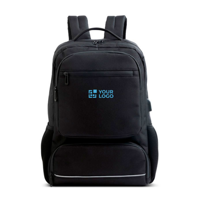 Laptoprugzak met koeltas en oplaadkabel 15,6 inch met jouw bedrukking