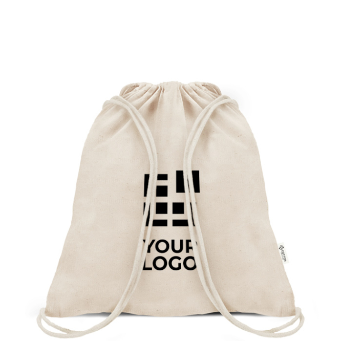 Katoenen koordrugzak, met ook gerecycled plastic 140 g/m2