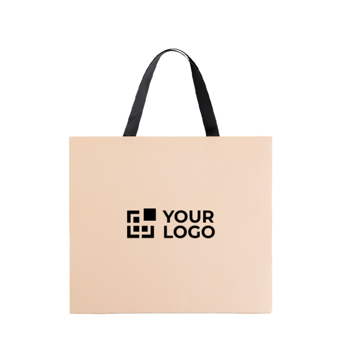 Premium matte papieren tas met zijvouw en handgrepen 9kg