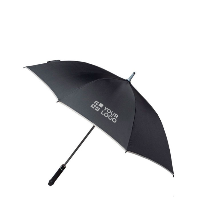 Elegante pongee paraplu 190T met gekleurde details Ø122 met jouw bedrukking