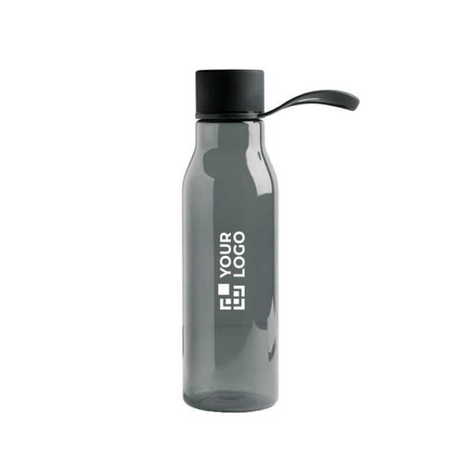 Tritan fles met metalen dop en siliconen handvat 600 ml met jouw bedrukking