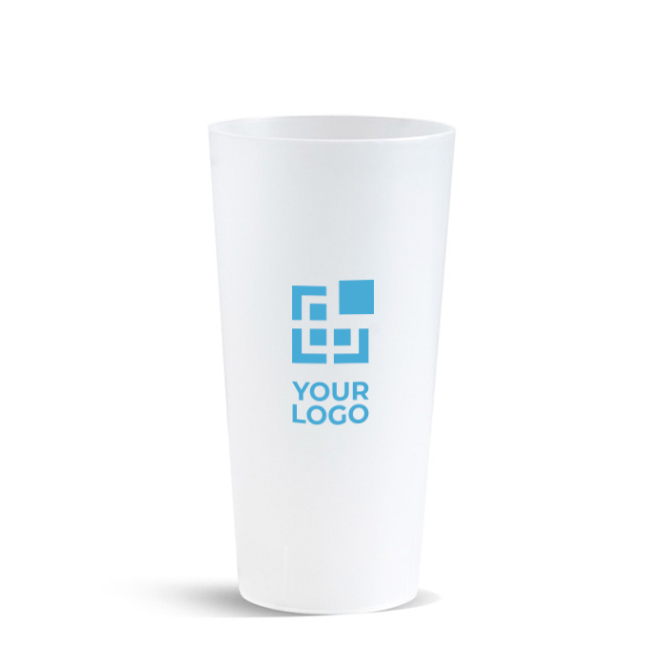 herbruikbare plastic beker met logo voor festivals 600ml