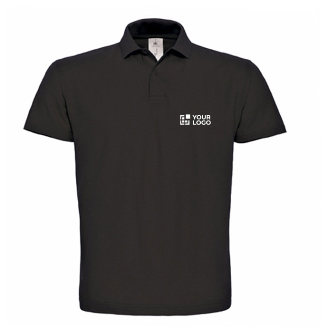 Piqué katoenen polo voor heren met 2 knopen 180 g/m² B&C met jouw bedrukking