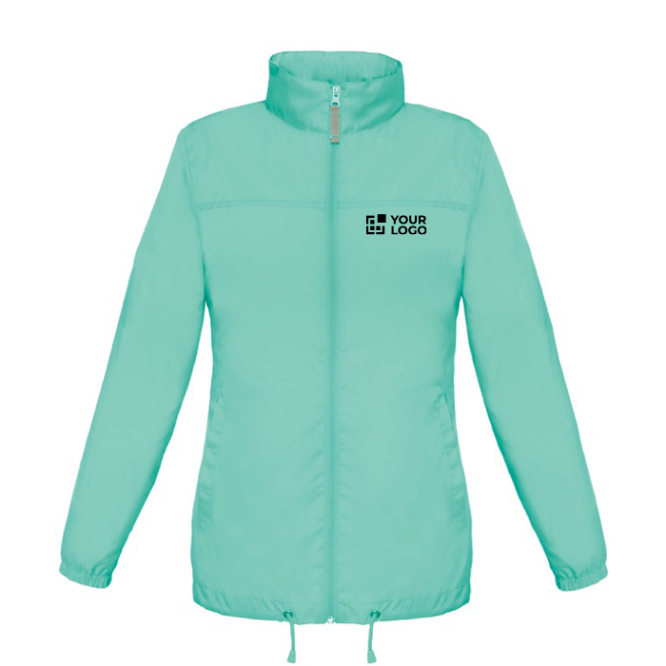 Verstelbare windjack van nylon voor dames, waterafstotend B&C 