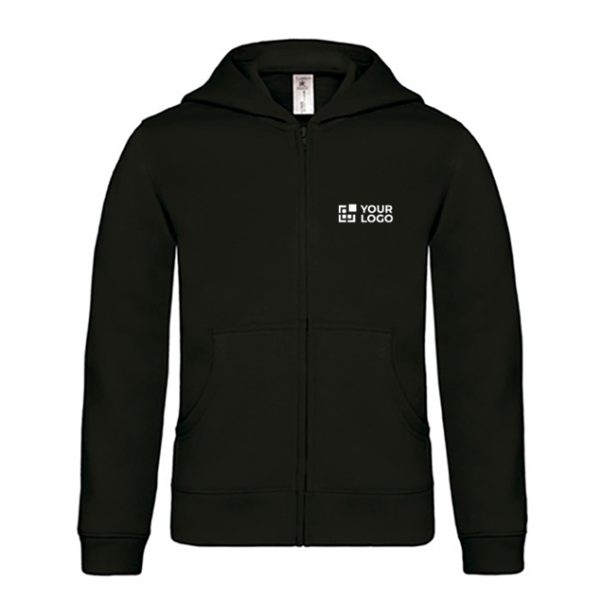 Kinderhoodie van katoen en polyester met capuchon 280 g/m² B&C 