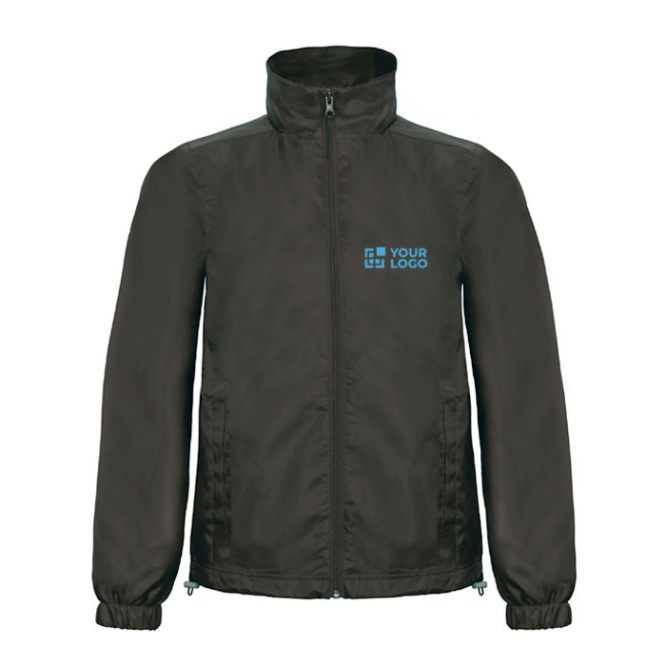Polyester herenjas, winddicht en waterdicht B&C met jouw bedrukking