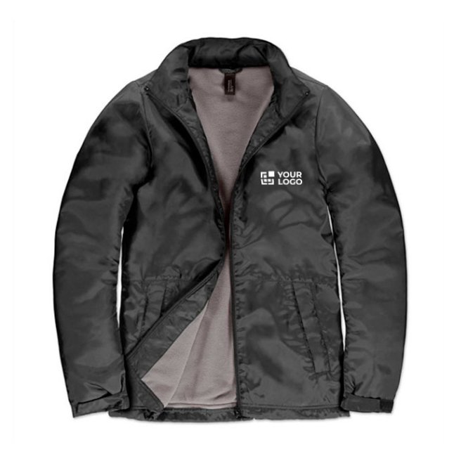 Polyester jas voor dames, waterdicht en winddicht B&C met jouw bedrukking